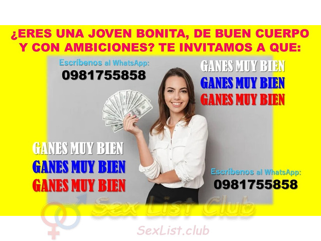 CHICA BONITA TE INVITAMOS A GANAR BIEN Y A RELACIONARTE CON HOMBRES IMPORTANTES