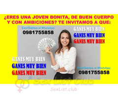 CHICA BONITA TE INVITAMOS A GANAR BIEN Y A RELACIONARTE CON HOMBRES IMPORTANTES