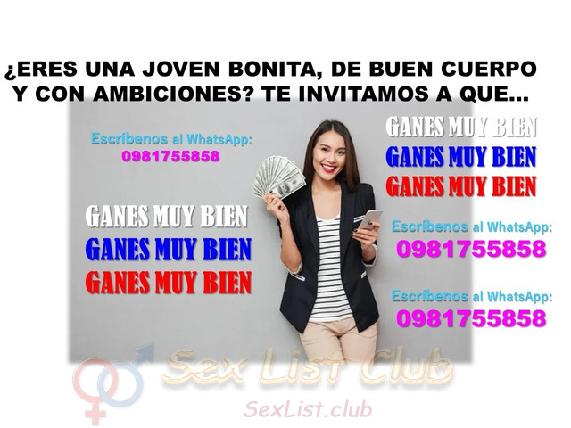 CHICA BONITA Y FEMENINAS TE OFRECEMOS INTERESANTES GANANCIAS DE DINERO