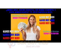 BUSCAMOS SEÑORITAS BONITAS PARA ATENCIÓN A CLIENTES VIP