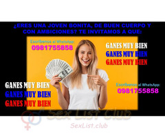 BUSCAMOS CHICAS BONITAS Y SERIAS QUE DESEAN MEJORAR SU ECONOMÍA