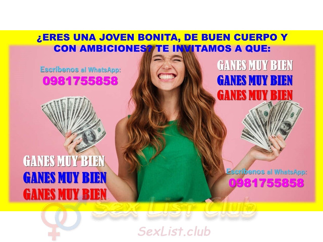 EL TRABAJO ES PARA CHICAS CON BUENA ACTITUD PARA ATENDER CLIENTES DE BUEN PERFIL