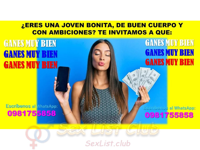 TRABAJO EMPLEO PARA CHICAS HERMOSAS Y SERIAS