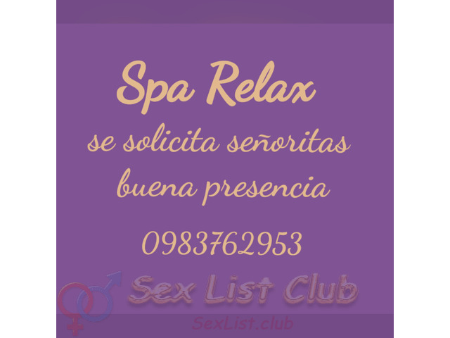 SE SOLICITA SEÑORITAS PARA TRABAJAR EN SPA