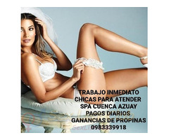 Trabajo para chicas en spa CUENCA urgente