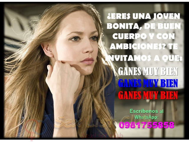 SOLICITAMOS CHICAS DE BUENA ACTITUD PARA ATENCIÓN A CLIENTES DE ALTO PERFIL