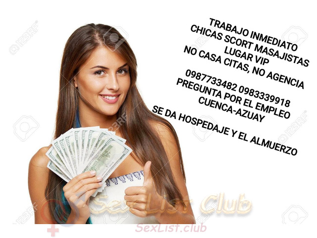 TRABAJO SPA GANA HASTA 200 DIARIOS CHICAS VIP PARA LUGAR VIP