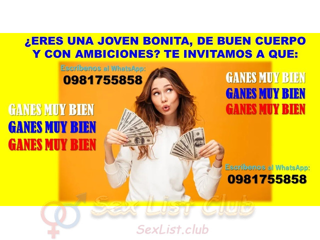 BUENOS INGRESOS PARA PARA SEÑORITAS BONITAS Y CULTAS