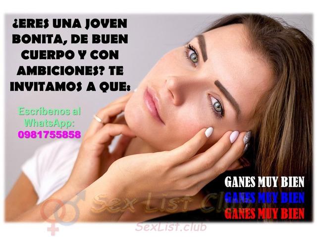 SOLICITAMOS CHICAS PARA QUITO GUAYAQUIL CUENCA MANTA AMBATO