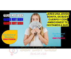 Ofrecemos discreción elegancia y altos ingresos
